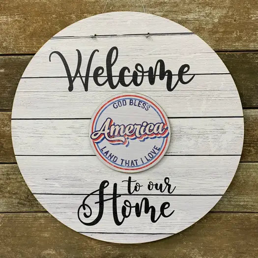 God Bless America Door Hanger Insert