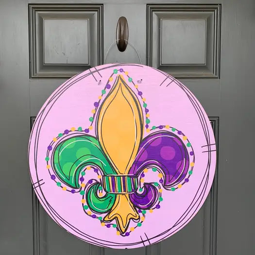 Fleur de Lis Door Hanger