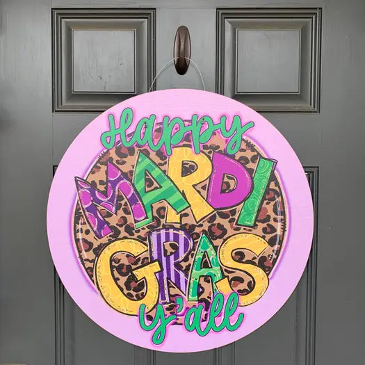 Happy Mardi Gras Door Hanger