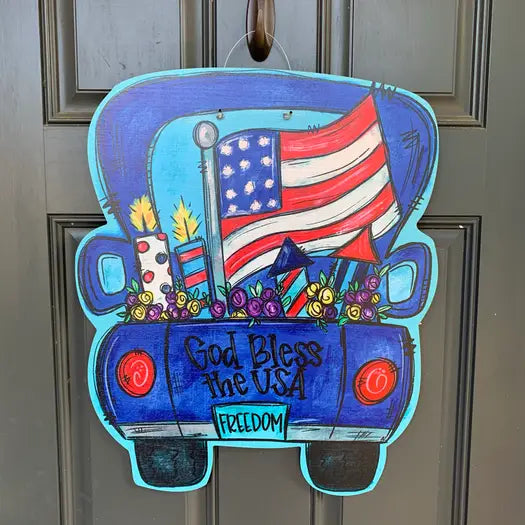 Patriotic Truck Door Hanger