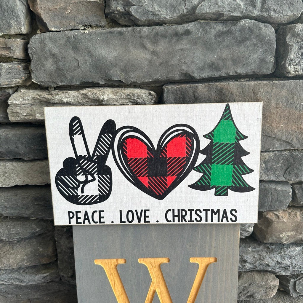 Peace Love Christmas Topper