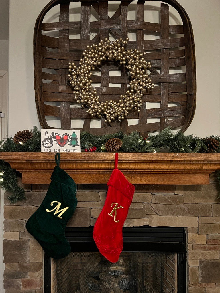 Peace, Love, Christmas Table Topper