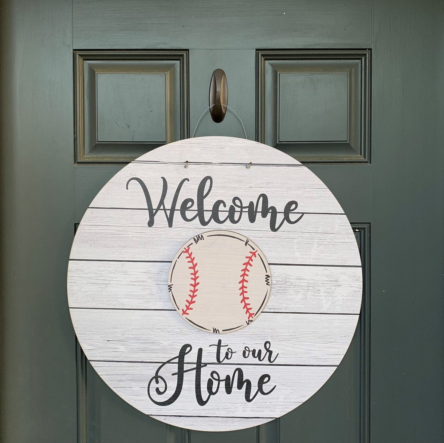 White Shiplap Interchangeable Door Hanger