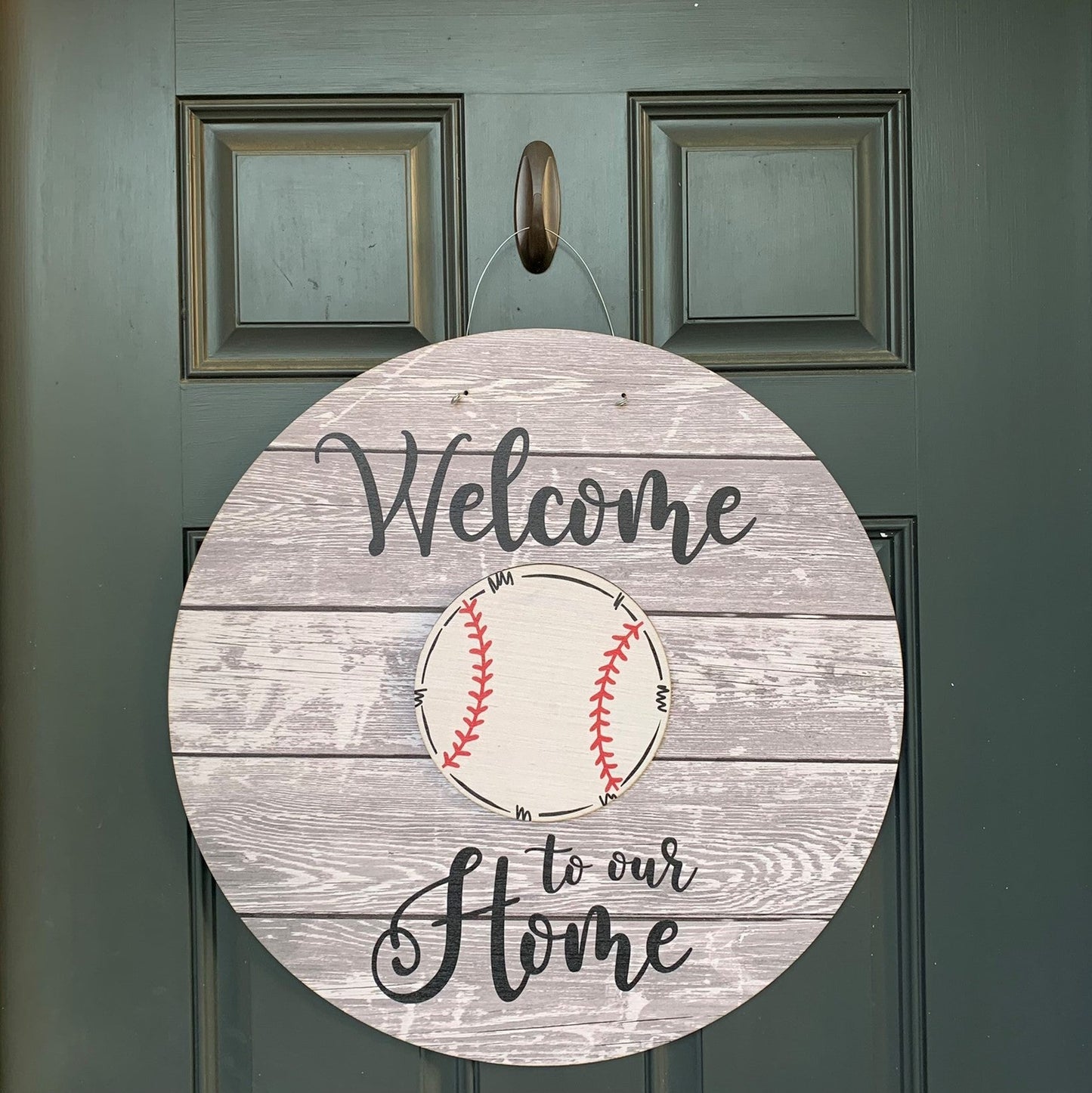 Grayish/Brown Shiplap Interchangeable Door Hanger