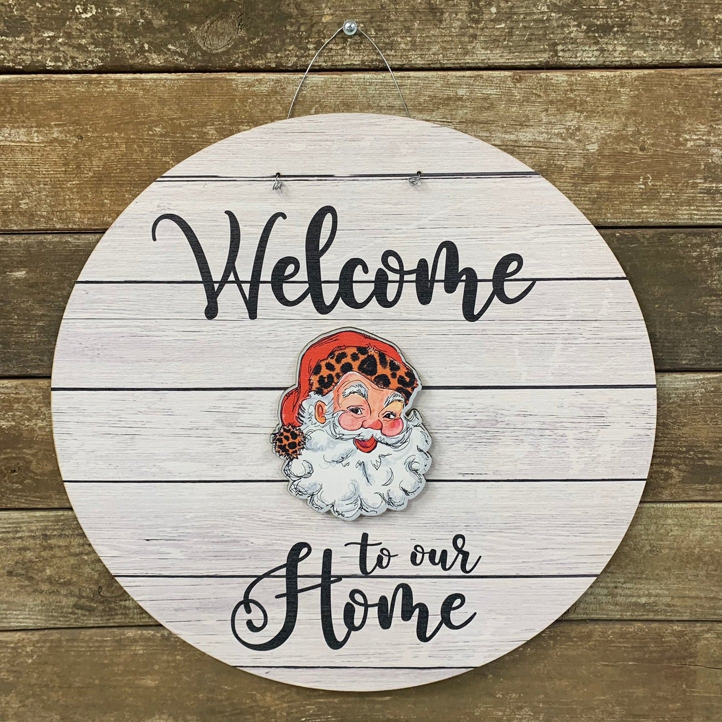 Vintage Leopard Santa Insert