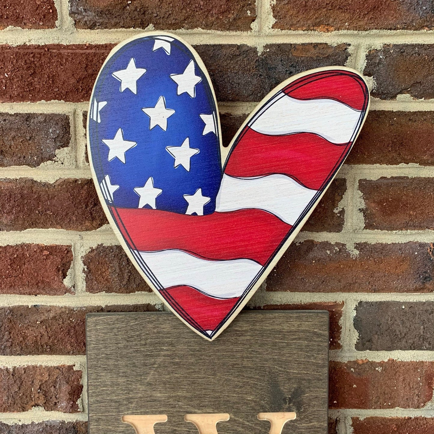 Patriotic Heart Topper