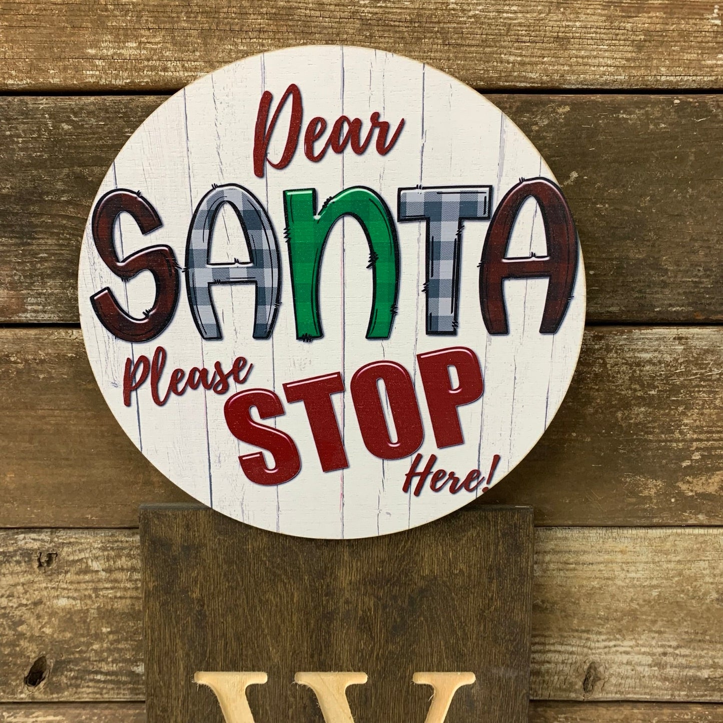Santa Stop Here Topper