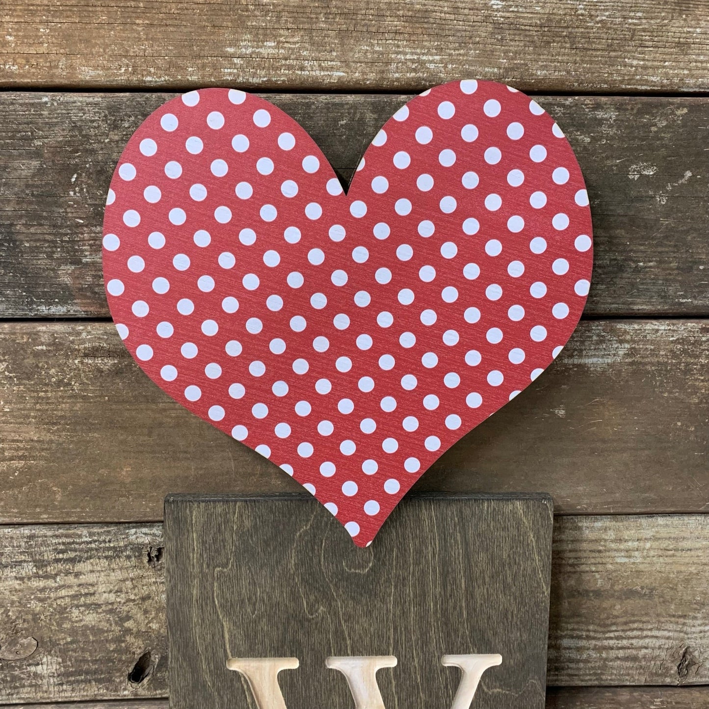 Polka Dot Valentine Heart Topper