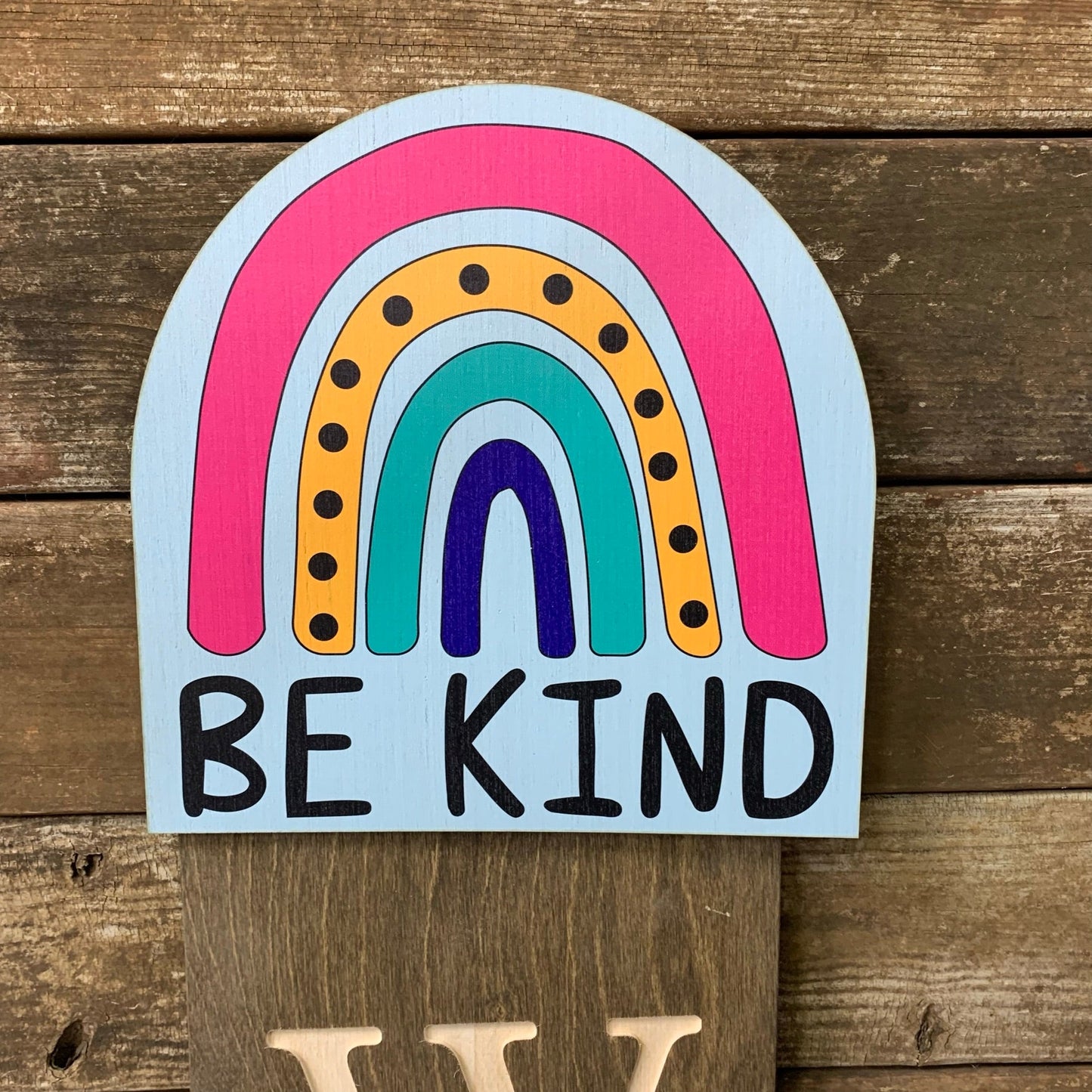 Be Kind Rainbow Topper