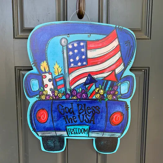 Patriotic Truck Door Hanger