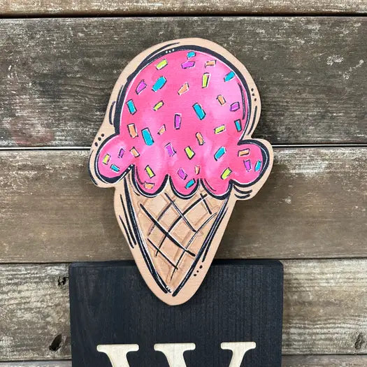 Pink Ice Cream Topper