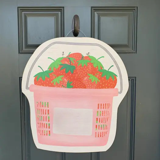Strawberry Basket Door Hanger