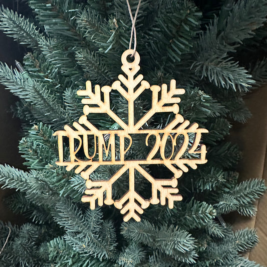 Trump 2024 Snowflake ornament